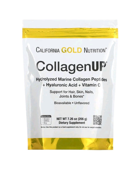 CollagenUP Hydrolyzed Marine Collagen Peptides with Hyaluronic Acid and Vitamin C, Unflavored (206 g)