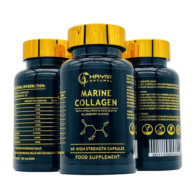 Marine Collagen with hyaluronic, biotin &amp; blueberry (60 capsules)